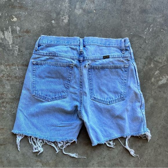 Vintage Distressed Rustler Cut Off Fringe Shorts size 32 - Picture 4 of 5